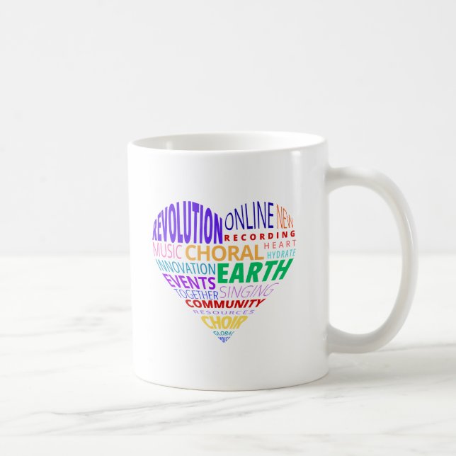 Kör för jordens ordmoln kaffemugg (Höger)