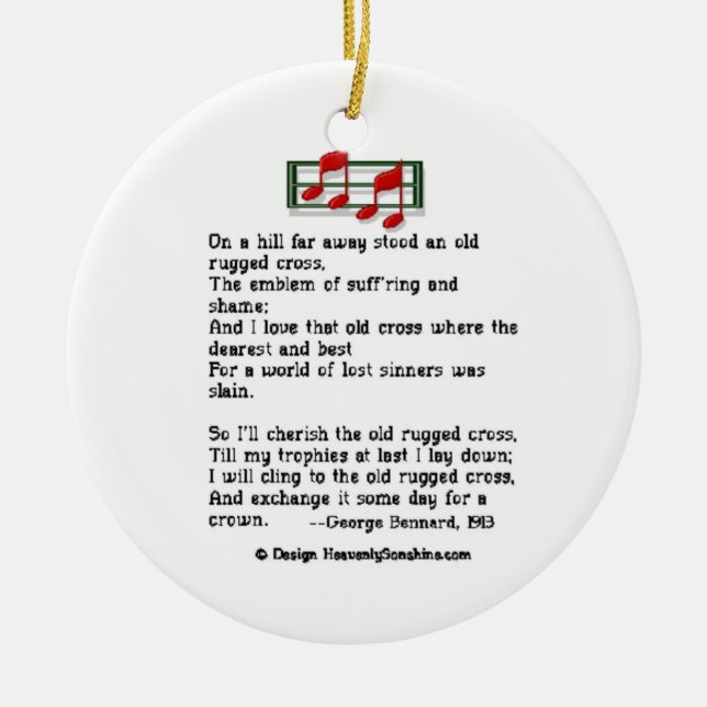 Kor för kraftfull för psalmprydnad gammal julgransprydnad keramik (Framsidan)