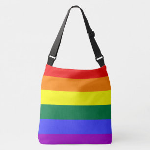 Kor för prideflaggaregnbågen förkroppsligar hä axelväska