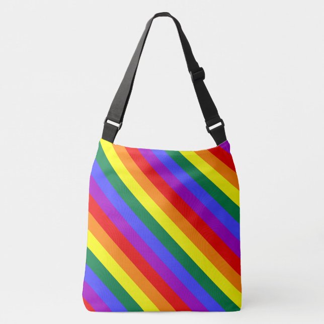 Kor för prideflaggaregnbågen förkroppsligar hänger axelväska (Framsida)