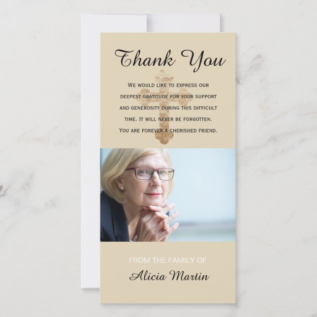 Kor för religiösa för tack för fotosympati minnes- (Framsida)