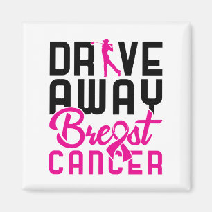 Kör förbi bröstcancer Golfing Golf Golfer Magnet