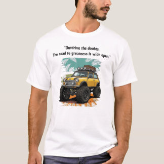 "Kör förbi tvivlen" Gul Mini Monsterbil T Shirt