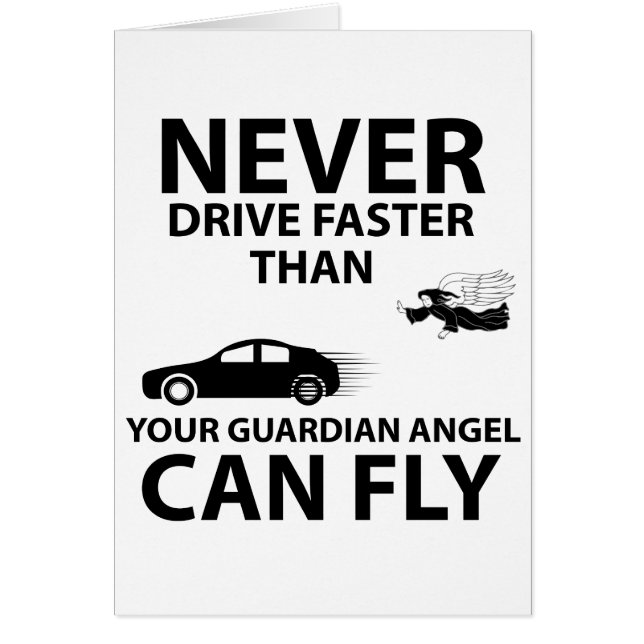 Kör försiktigt hälsningskort (Framsidan)