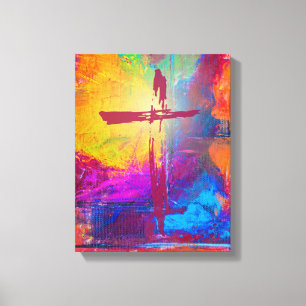 Kor från Jesus om Abstrakt Canvastryck