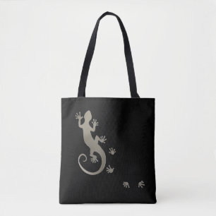 Kör Gecko silver + din backgr. & idéer Tygkasse