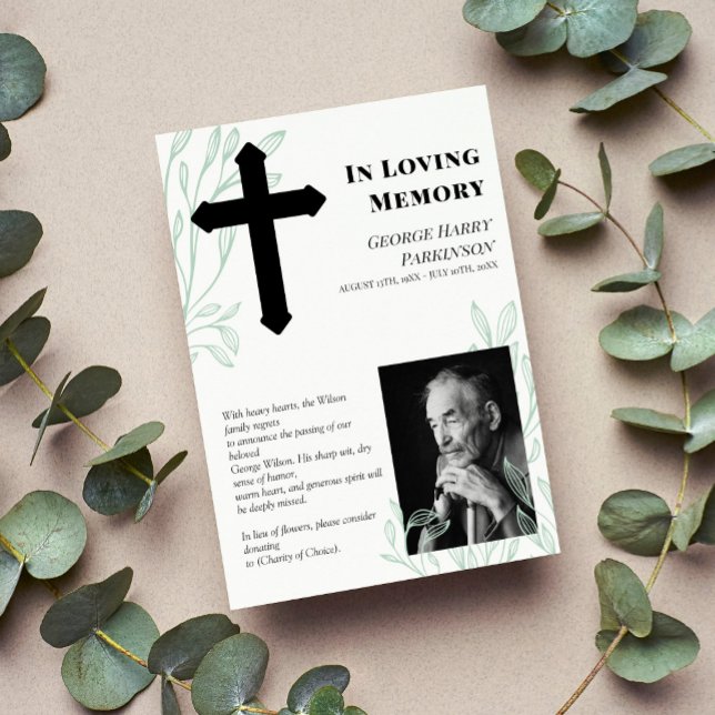 Kor & Greenery Photo in Loving Memory Meddelande (Skapare uppladdad)