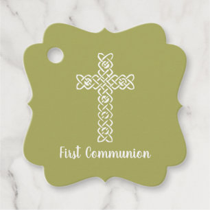 Kor Gult Grönt Communion Baptism Christening Gåvor Etiketter