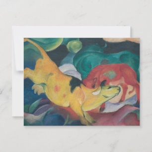 Kor, Gult-Red-Grönt (1912) av Franz Marc Vykort