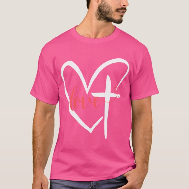 Kor-Heart-Kärlek-Christian T Shirt (Framsida)