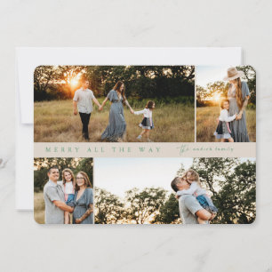 Kör hela vägen med 4-fotojulkort julkort