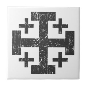 kor heliga land grunge religion symbol Jerusalem P Kakelplatta