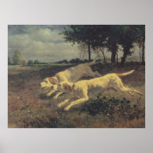 Kör Hundar (Beagles) (av Constant Troyon) Poster