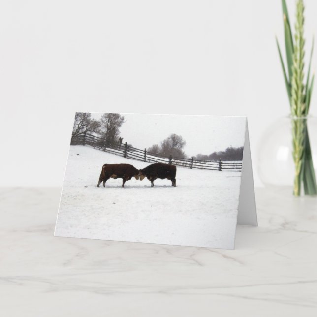 Kor huvud till huvud tack kort (Framsida)