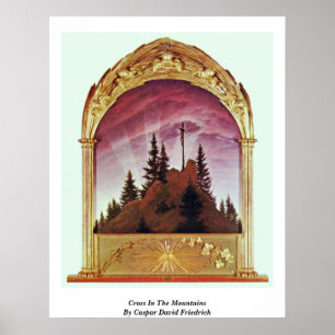 Kor i bergen av Caspar David Friedrich Poster