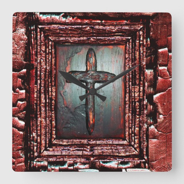 Kor i Blood Fyrkantig Klocka (Framsida)