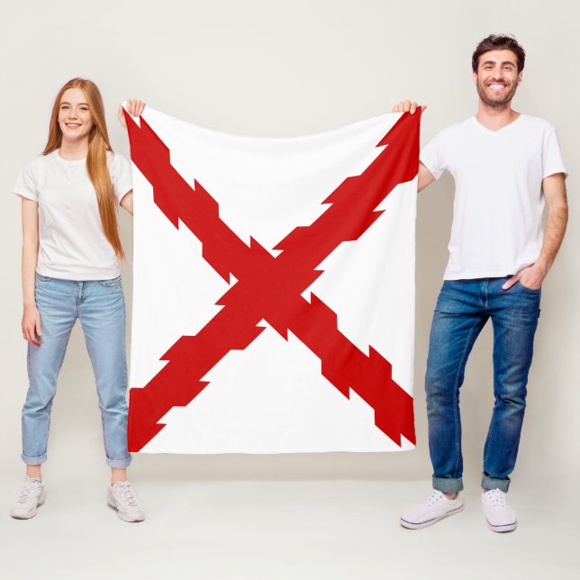 Kor i Burgundy Flagga Fleecefilt (På plats)