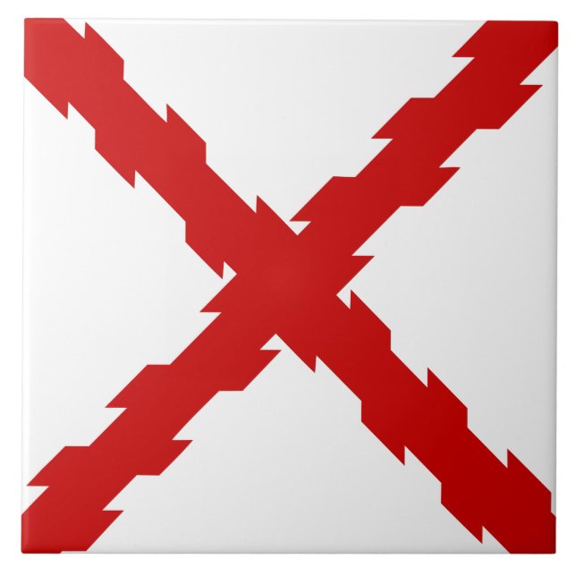 Kor i Burgundy Flagga Kakelplatta (Framsidan)