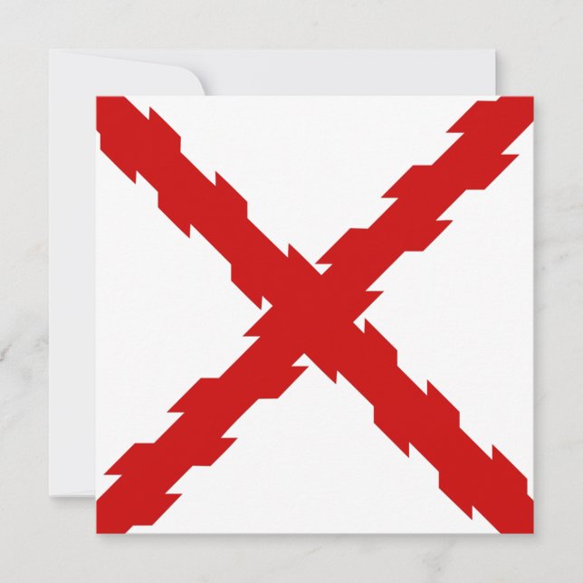 Kor i Burgundy Flagga Kort (Framsida)