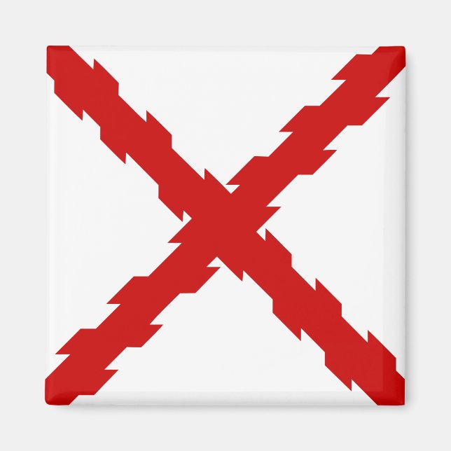 Kor i Burgundy Flagga Magnet (Framsidan)