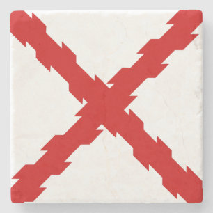 Kor i Burgundy Flagga Stenunderlägg