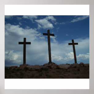 Kor i Calvariation Crucifixion Jesus Kristus Art Poster