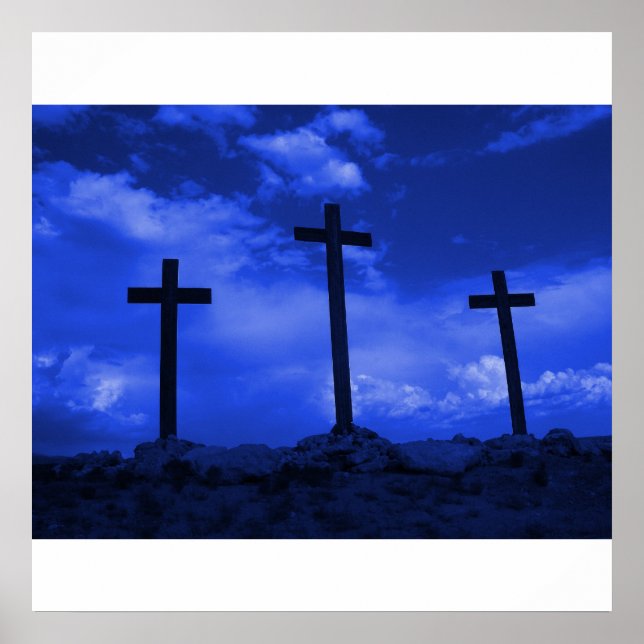 Kor i Calvariation Crucifixion Jesus Kristus Art Poster (Framsidan)