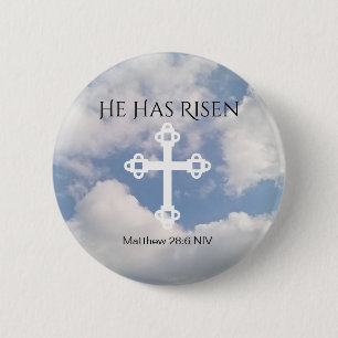 Kor i Cloudy Himlar med resurretion bible Verse Knapp
