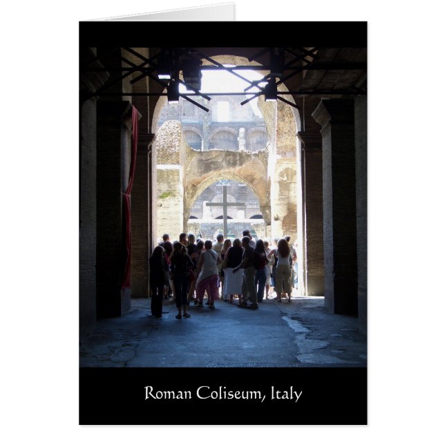Kor i den romerska coliseumen, italien hälsningskort (Framsidan)