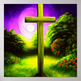 Kor i en Garden vid Night Poster