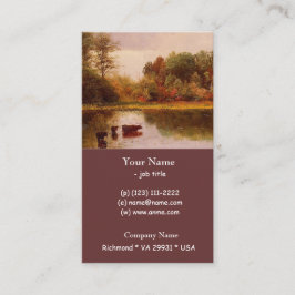 Kor i ett vattendrag, Albert Bierstadt Visitkort