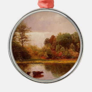 Kor i ett vattenlevande landskap, Albert Bierstadt Julgransprydnad Metall