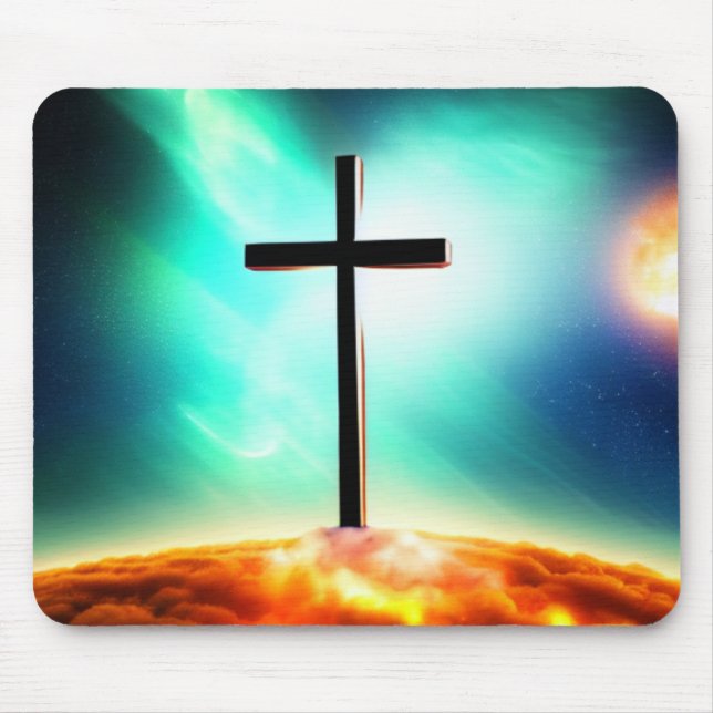 Kor i Fiery Clouds Spacescape Mousepad Musmatta (Framsidan)