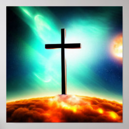 Kor i Fiery Clouds Spacescape Poster