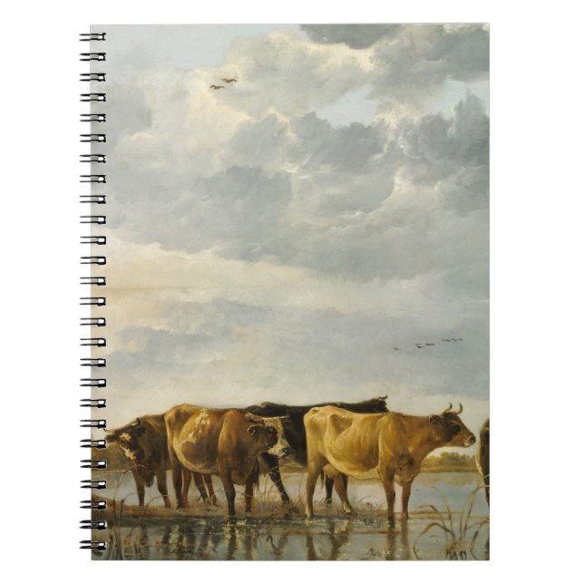 Kor i floden Aelbert Cuyp Anteckningsbok (Framsidan)
