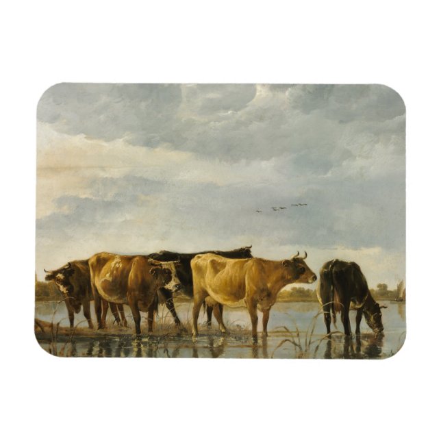 Kor i floden Aelbert Cuyp Magnet (Horisontell)