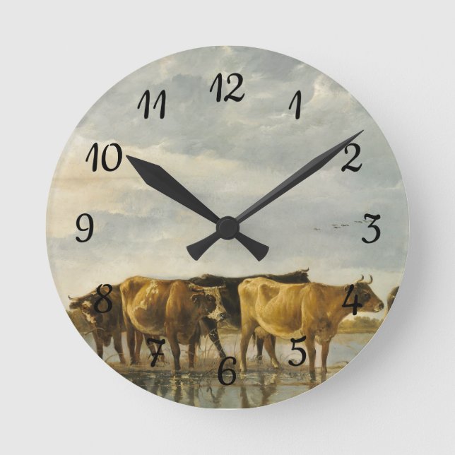 Kor i floden Aelbert Cuyp Rund Klocka (Framsida)