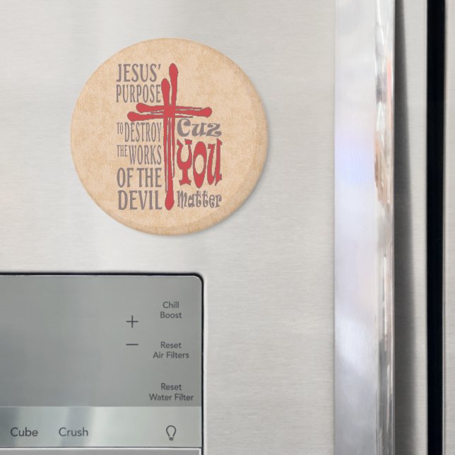 Kor i Kristus Red Blood drunknar kuber du tycker o Magnet (In Situ (Fridge))