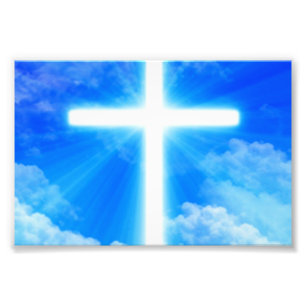 Kor i Light Jesus Kristus Anpassade Christian Fototryck