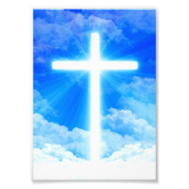 Kor i Light Jesus Kristus Anpassade Christian Fototryck