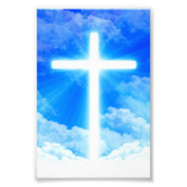 Kor i Light Jesus Kristus Anpassade Christian Fototryck