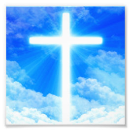 Kor i Light Jesus Kristus Anpassade Christian Fototryck