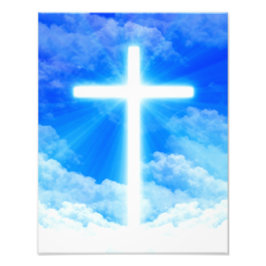 Kor i Light Jesus Kristus Anpassade Christian Fototryck