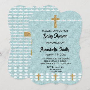 Kor i Light Jesus Kristus Baby Shower Inbjudningar