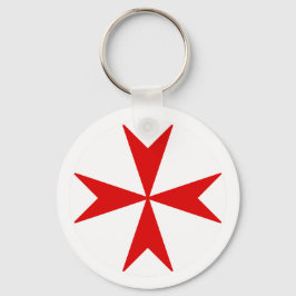 Kor i Malta v2 (rött på vitt) Nyckelring