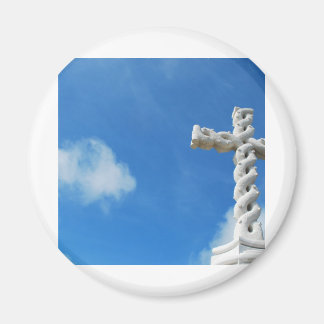 Kor i moln och blå himmel magnet