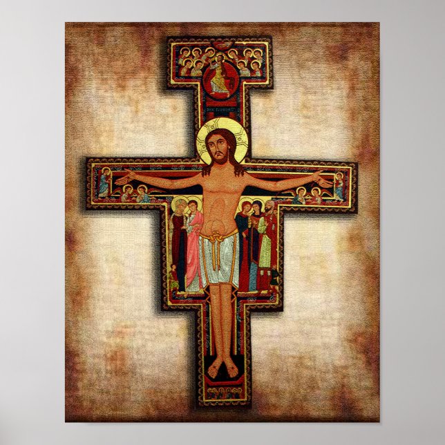 Kor i San Damiano Devotional Image. Poster (Framsidan)