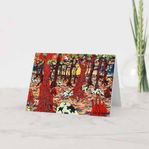 "Kor i Skogen under julen" Nina Beall Helgkort