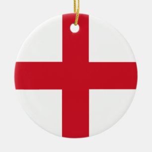 Kor i St George ~ Flagga of England Julgransprydnad Keramik