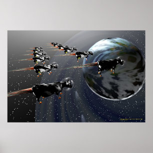 Kor i utrymme poster